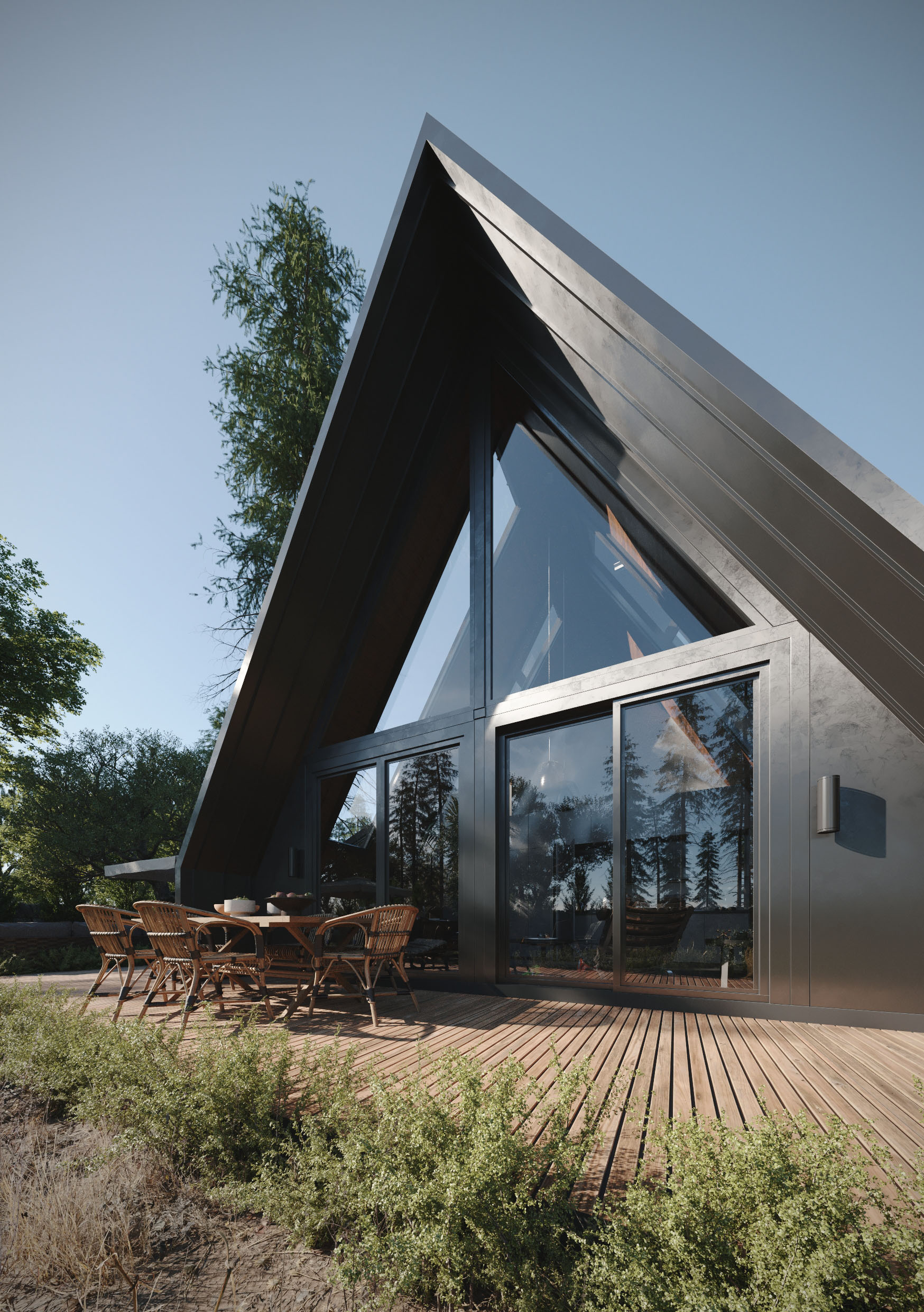 Konya Bungalow & Doğa Evleri - Doğal Ahşap & Kırsal Villa Dış Cephe Render
